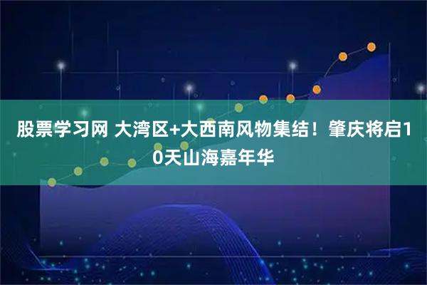 股票学习网 大湾区+大西南风物集结！肇庆将启10天山海嘉年华